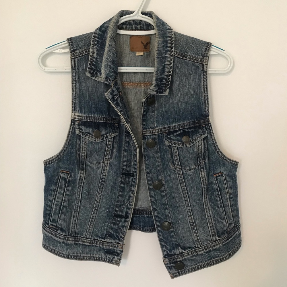 American Eagle denim vest